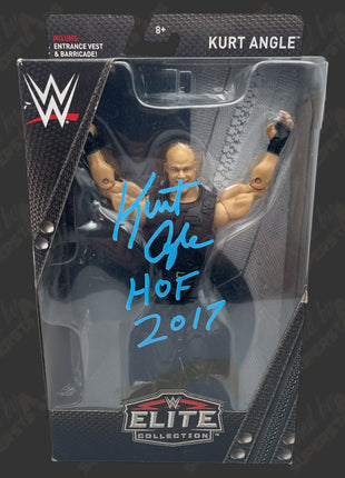 Kurt Angle signed WWE Elite Collection Action Figure (w/ Protector)