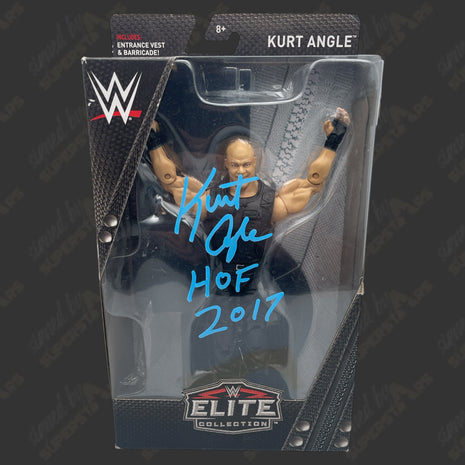 Kurt Angle signed WWE Elite Collection Action Figure (w/ Protector)