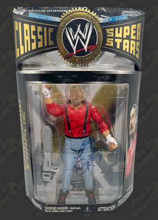 Chainsaw Charlie / Terry Funk signed WWE Jakks Classic Superstars Action Figure