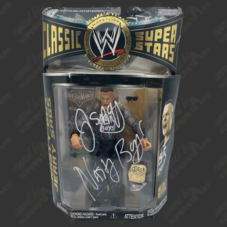 Jerry Saggs signed WWE Jakks Classic Superstars Action Figure (Damaged)