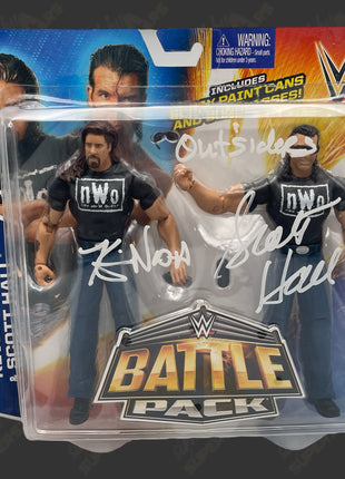 Kevin Nash & Scott Hall dual signed WWE Battle Pack Action Figure