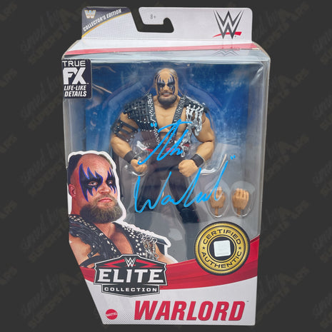 Warlord signed WWE Elite Collection Action Figure (w/ Protector)