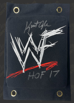 Kurt Angle signed Black Turnbuckle Pad (HOF 17)