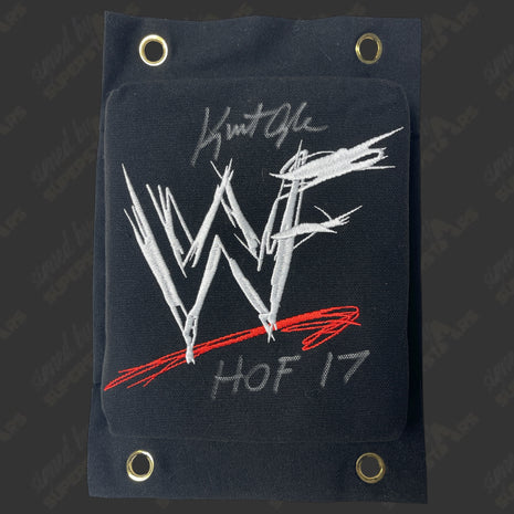Kurt Angle signed Black Turnbuckle Pad (HOF 17)