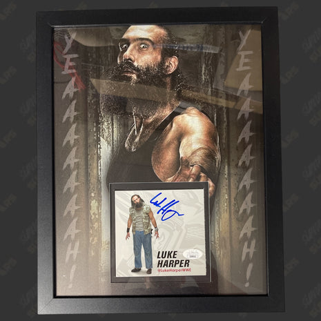 Luke Harper signed Framed Plaque (w/ JSA)