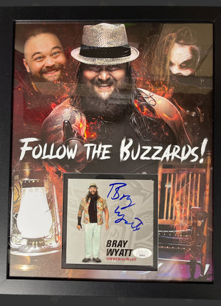 Bray Wyatt signed Framed Plaque (w/ JSA)