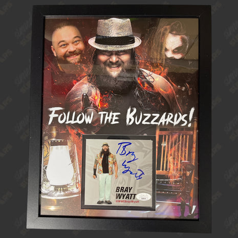 Bray Wyatt signed Framed Plaque (w/ JSA)