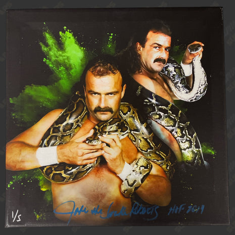 Jake Roberts signed Printed Canvas