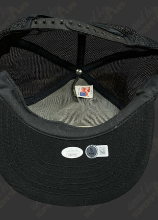 Hulk Hogan, Bret Hart & Jake Roberts triple signed Original WWF WrestleMania 3 Hat (w/ JSA & Beckett)