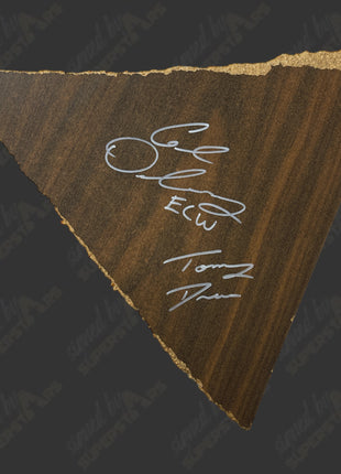 Tommy Dreamer & Colin Delaney dual signed Piece of Table Wood