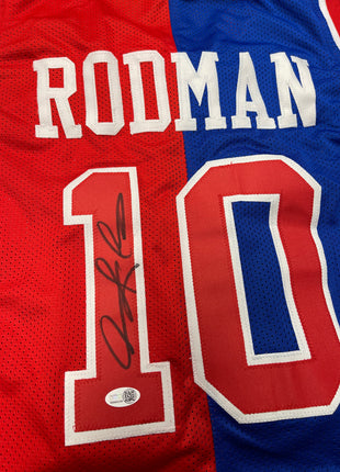 Dennis Rodman signed Pistons Basketball Jersey (w/ JSA)