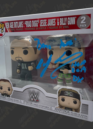 Billy Gunn signed WWE Funko POP Figure 2pack