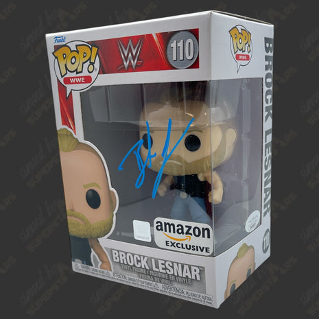 Brock Lesnar signed WWE Funko POP Figure #110 (w/ JSA)