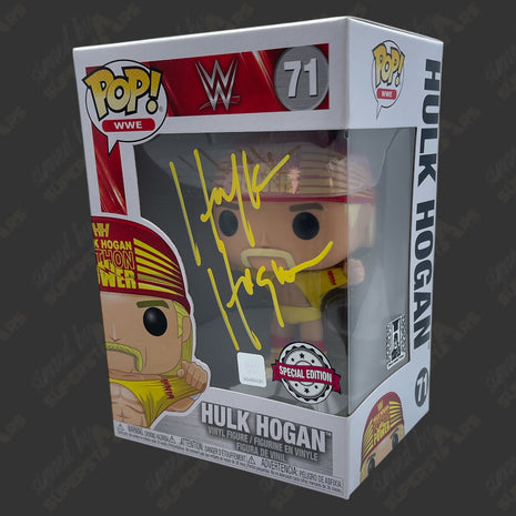 Hulk Hogan signed WWE Funko POP Figure #71 (w/ Hogans Beach COA)