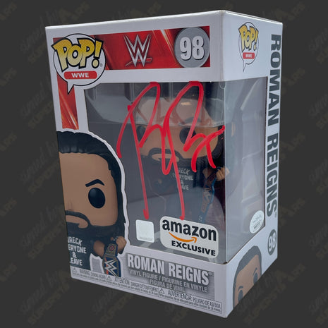 Roman Reigns signed WWE Funko POP Figure #98 (w/ JSA)