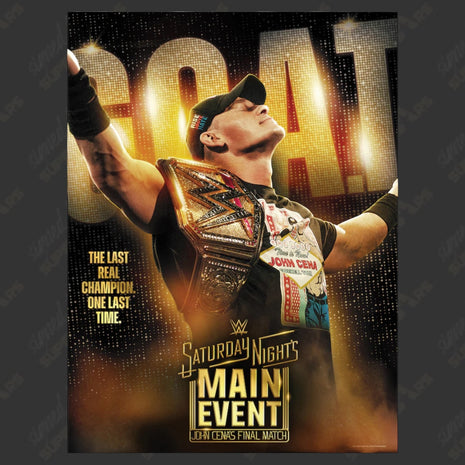 John Cena signed Official WWE Saturday Night's Main Event 18x24 Event Poster (w/ Beckett) PRE-ORDER