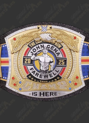 John Cena signed Farewell Tour 2025 WrestleMania 41 Las Vegas Spinner Championship Replica Belt (w/ Beckett)