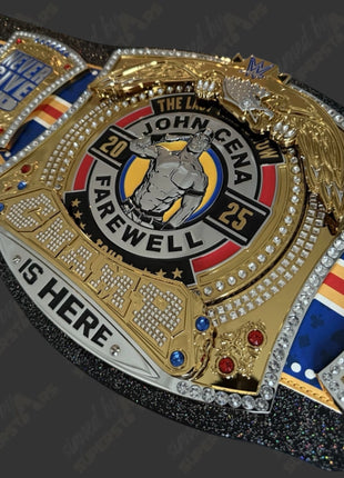 John Cena signed Farewell Tour 2025 WrestleMania 41 Las Vegas Spinner Championship Replica Belt (w/ Beckett)