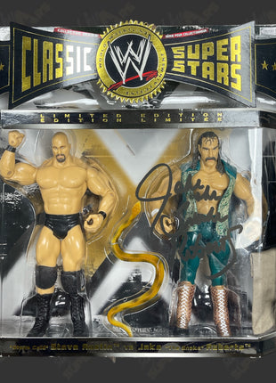 Jake Roberts signed WWE Jakks Classic Superstars Action Figure 2-pack