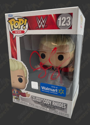 Cody Rhodes signed WWE Funko POP Figure #123 (Walmart Exclusive w/ JSA)