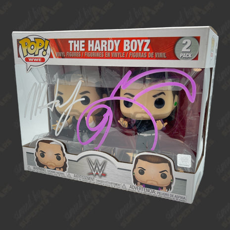 Hardy Boyz - Matt Hardy & Jeff Hardy dual signed WWE Funko POP Figure 2-pack