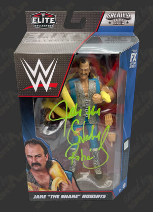 Jake Roberts signed WWE Elite Greatest Hits Action Figure