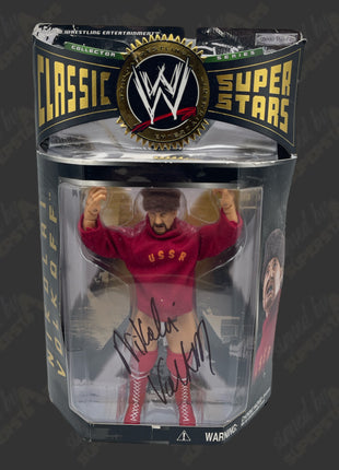 Nikolai Volkoff signed WWE Jakks Classic Superstars Action Figure