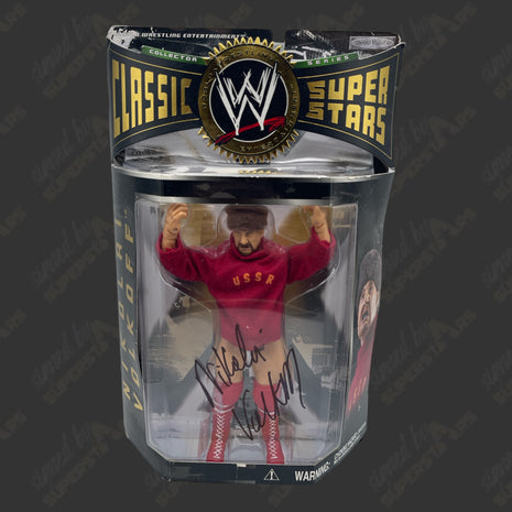 Nikolai Volkoff signed WWE Jakks Classic Superstars Action Figure