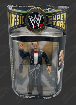 Mean Gene Okerlund signed WWE Jakks Classic Superstars Action Figure