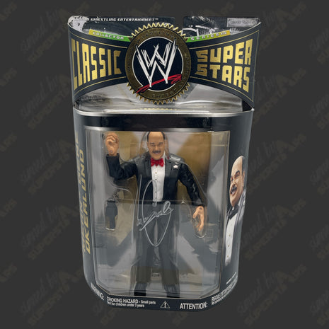 Mean Gene Okerlund signed WWE Jakks Classic Superstars Action Figure