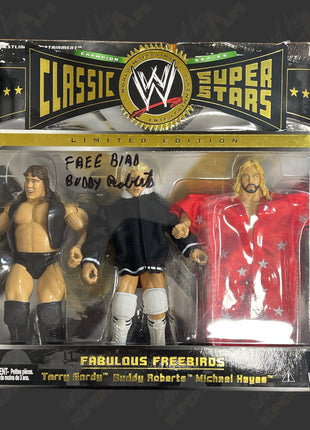 Buddy Roberts signed WWE Jakks Classic Superstars Action Figure 3-pack