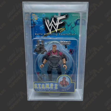 Owen Hart signed WWF Jakks STOMP2 Action Figure (Encapsulated w/ PSA)