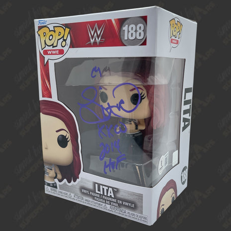 Lita signed WWE Funko POP Figure #188 (w/ Beckett)