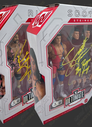 Steiner Brothers - Rick Steiner & Scott Steiner signed WWE Ultimate Edition Action Figures (w/ Beckett)