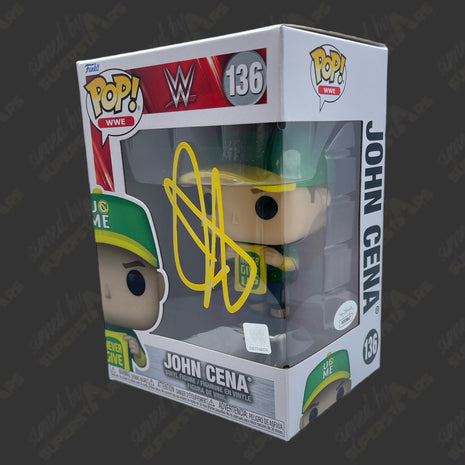 John Cena signed WWE Funko POP Figure #136 (w/ JSA)