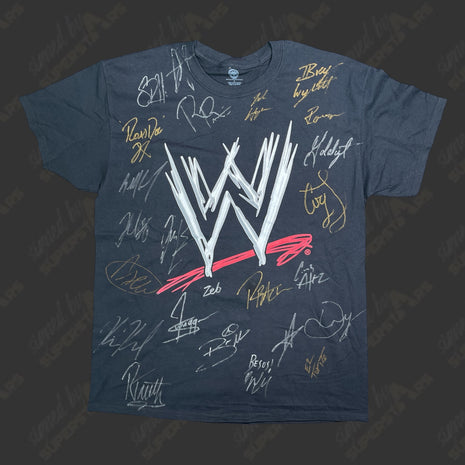 WWE multi-signed Logo T-Shirt