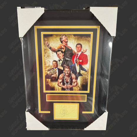 Vince McMahon signed Framed Plaque