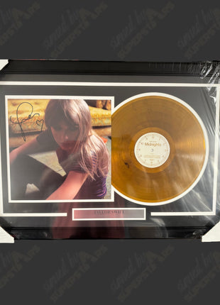 Taylor Swift signed Midnights Vinyl Record with Heart Plaque