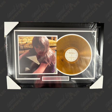 Taylor Swift signed Midnights Vinyl Record with Heart Plaque