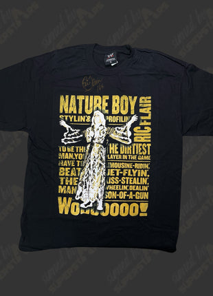 Ric Flair signed WWE T-Shirt (Size: XL)