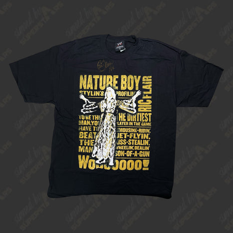 Ric Flair signed WWE T-Shirt (Size: XL)