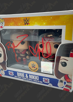 Nikki & Brie (Bella Twins) dual signed WWE Funko POP Figure 2-pack (w/ JSA)