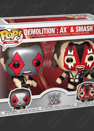 Ax & Smash dual signed WWE Funko POP Figure 2pack (In-studio signing)