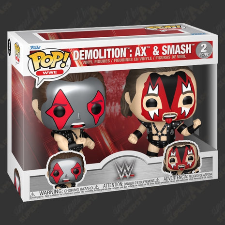 Ax & Smash dual signed WWE Funko POP Figure 2pack (In-studio signing)