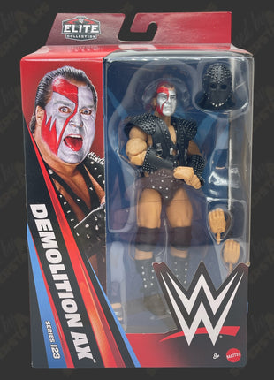 Demolition Ax signed WWE Elite Action Figure with Protector (In-studio signing)