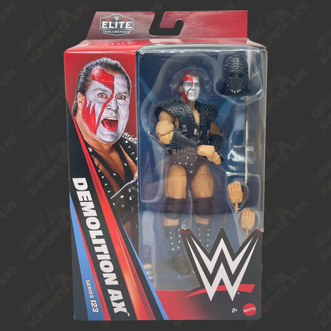 Demolition Ax signed WWE Elite Action Figure with Protector (In-studio signing)