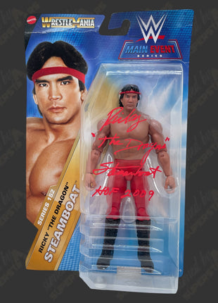 Ricky Steamboat signed WWE WrestleMania Main Event Series 152 Action Figure (w/ JSA)