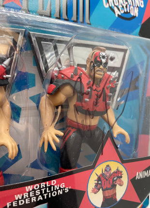 Legion of Doom - Hawk & Animal dual signed WWF Jakks Action Figure Pack