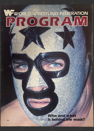 Masked Superstar signed WWF Program (In-studio Signing)
