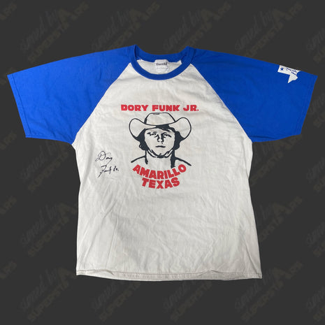 Dory Funk Jr signed Amarillo Texas T-Shirt (Size: XL)
